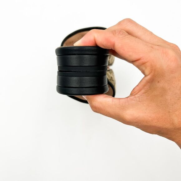 Gucci GG Quilted Monogram Sandals Slides Mules EU 38 US 8 Brown Gold - Picture 9 of 11